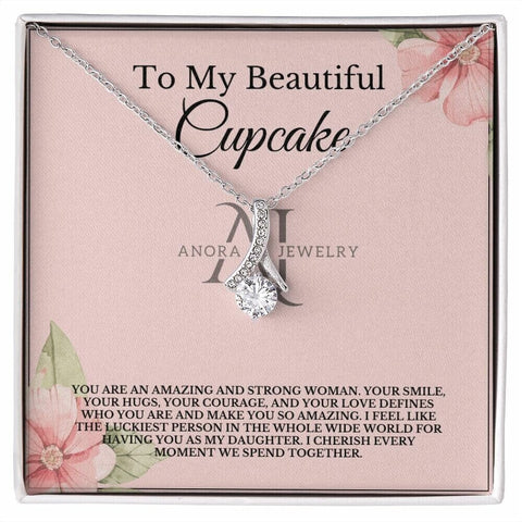 To My Beautiful Cupcake - Petite Ribbon Necklace