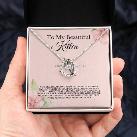 To My Beautiful Kitten - Lucky Horseshoe Necklace