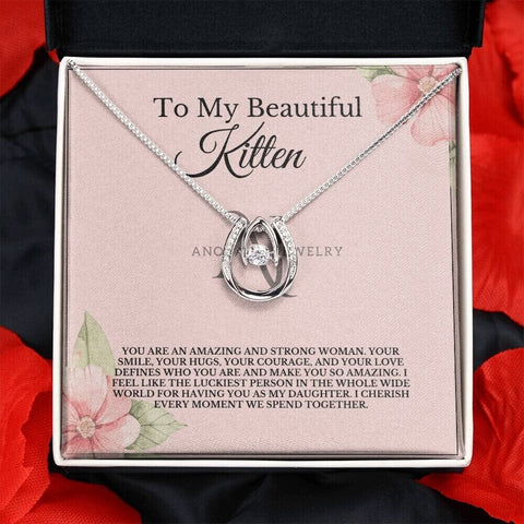 To My Beautiful Kitten - Lucky Horseshoe Necklace