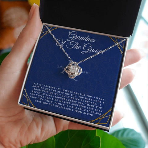 Grandmother Of The Groom - 14K Love Knot Necklace