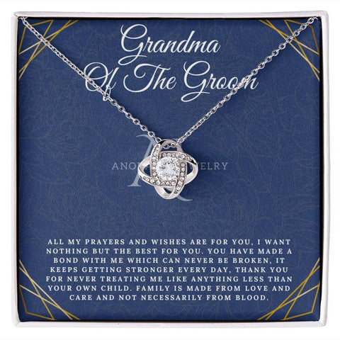 Grandmother Of The Groom - 14K Love Knot Necklace