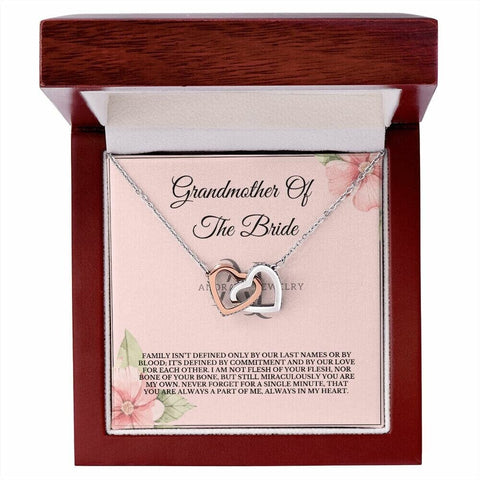 Grandmother Of The Bride - Interlocking Heart Necklace