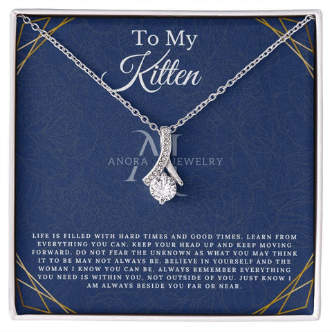 To My Kitten - Petite Ribbon Necklace