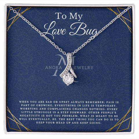 To My Love Bug - Petite Ribbon Necklace