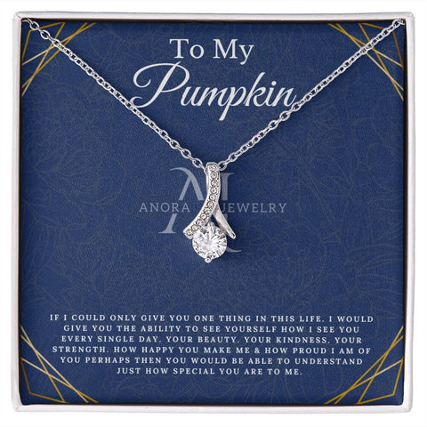 To My Pumpkin - Petite Ribbon Necklace