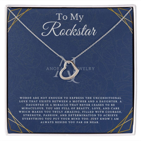 To My Rockstar - Gold Heart Pendant Necklace