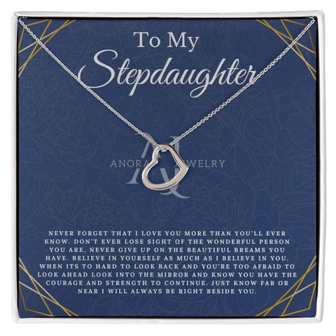 To My Stepdaughter - Gold Heart Pendant Necklace