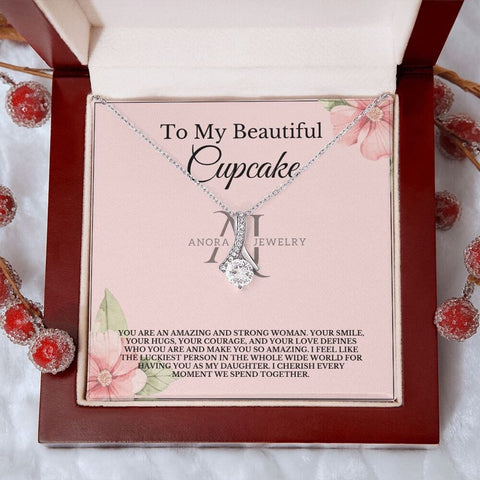 To My Beautiful Cupcake - Petite Ribbon Necklace