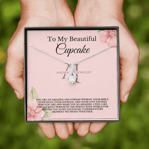 To My Beautiful Cupcake - Petite Ribbon Necklace