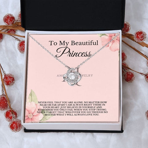To My Beautiful Princess - Love Knot Necklace