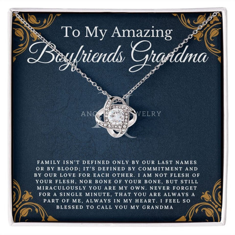 To My Amazing Boyfriend's Grandma - Love Knot Necklace