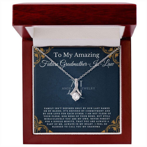 To My Amazing Future Grandmother-In-Law - Petite Ribbon Necklace