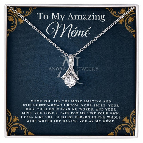 To My Amazing Meme - Petite Ribbon Necklace