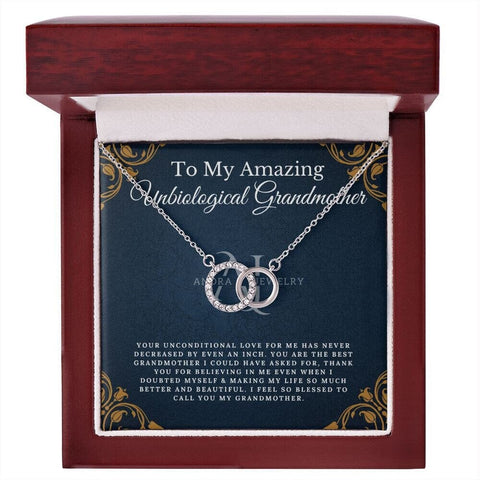 To My Amazing Unbiological Grandmother - Double Circle Necklace