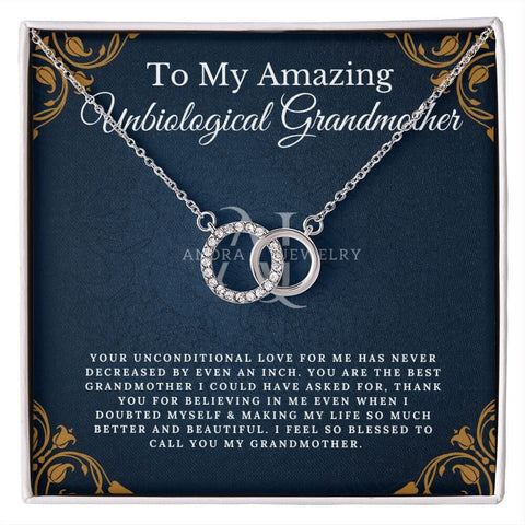 To My Amazing Unbiological Grandmother - Double Circle Necklace