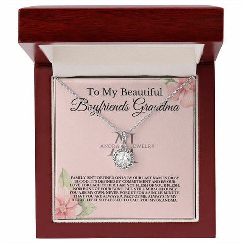 To My Beautiful Boyfriend's Grandma - Eternal Hope Halo Necklace
