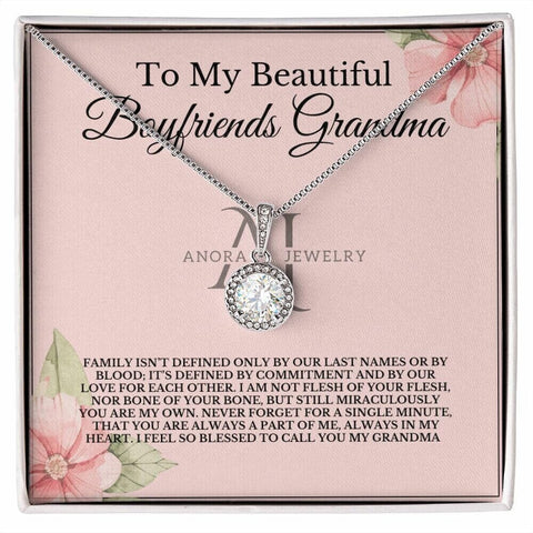 To My Beautiful Boyfriend's Grandma - Eternal Hope Halo Necklace