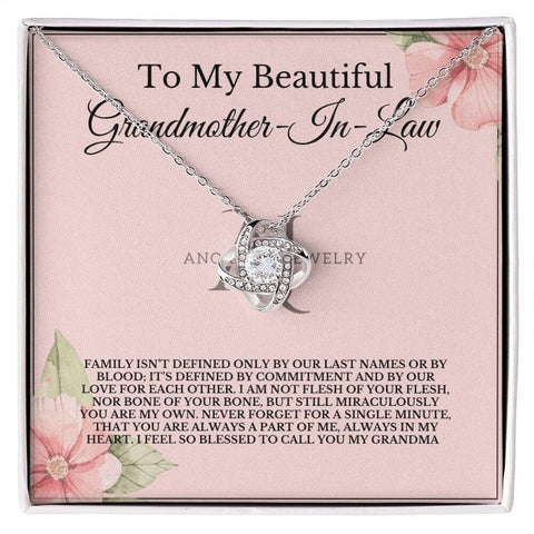 To My Beautiful Grandmother-In-Law - Love Knot Necklace