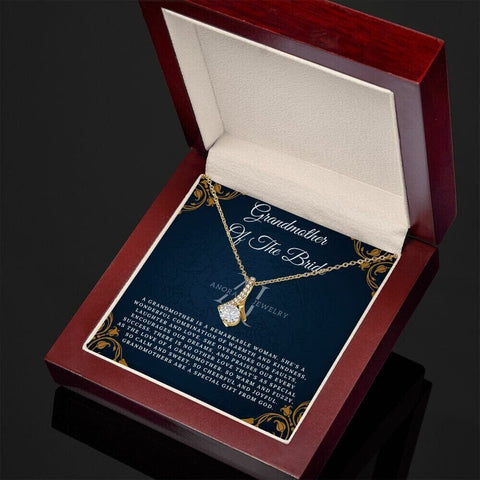 Grandmother Of The Bride - Eternal Elegance Ribbon Pendant Necklace