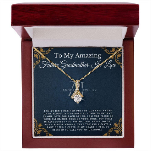 To My Amazing Future Grandmother-In-Law - Petite Ribbon Necklace