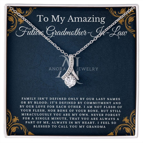 To My Amazing Future Grandmother-In-Law - Petite Ribbon Necklace