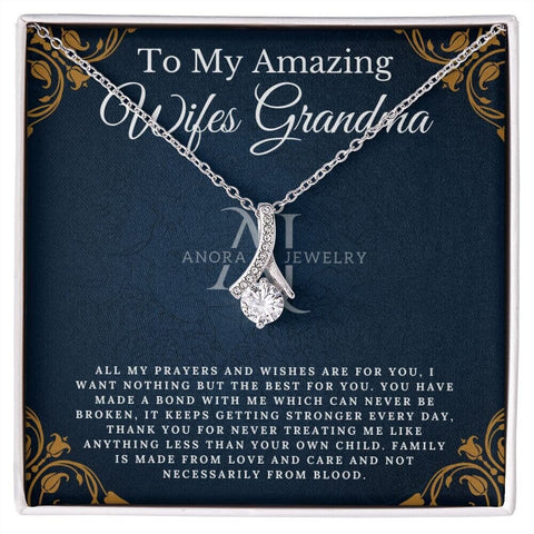 To My Amazing Wife's Grandma - Petite Ribbon Necklace