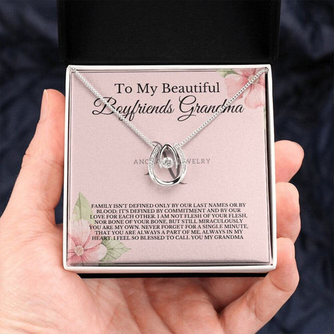 To My Beautiful Boyfriend's Grandma - Lucky Horseshoe Necklace
