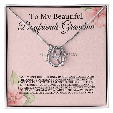 To My Beautiful Boyfriend's Grandma - Lucky Horseshoe Necklace