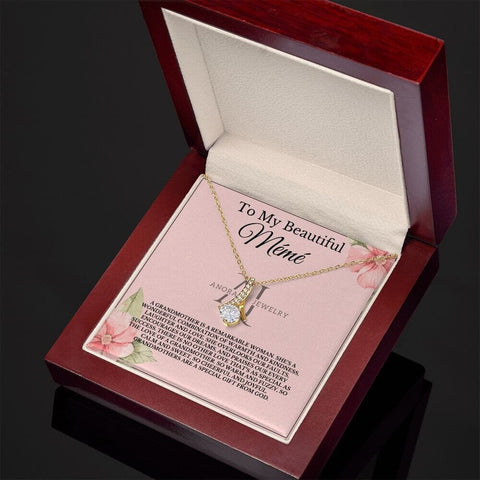 To My Beautiful Meme - Petite Ribbon Necklace